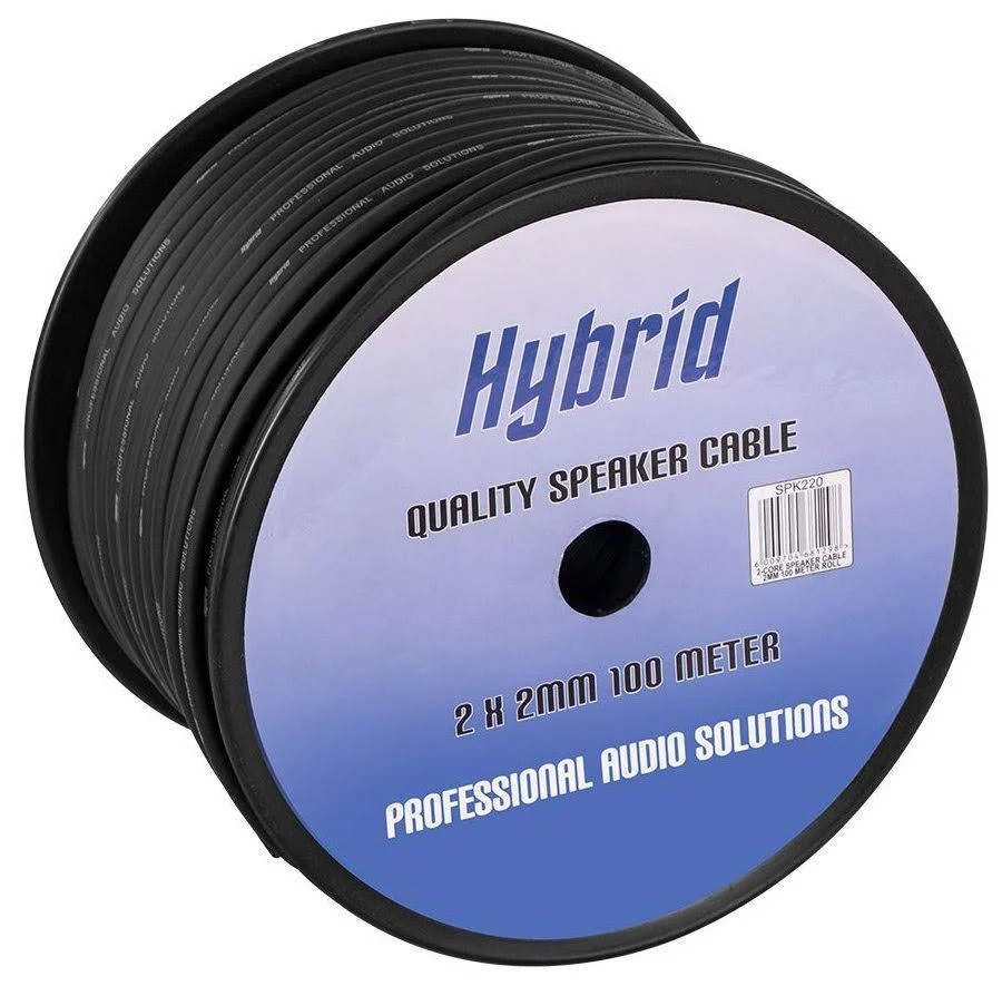 Hybrid 2 x 2mm Speaker Cable – 100m